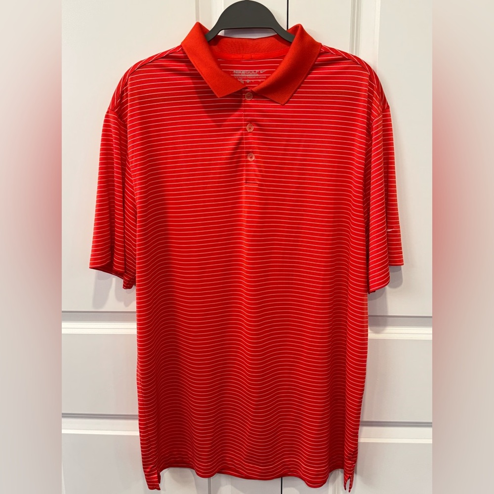Nike Golf Dri-Fit Polo Mens XL Red Performance Short Sleeve Shirt